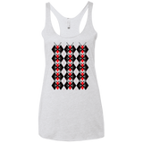 T-Shirts Heather White / X-Small Deadpool Argyle Women's Triblend Racerback Tank