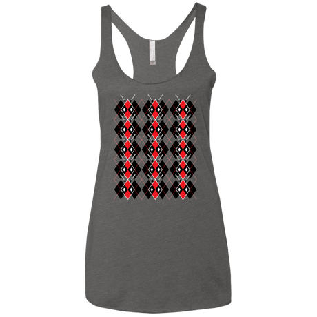 T-Shirts Premium Heather / X-Small Deadpool Argyle Women's Triblend Racerback Tank