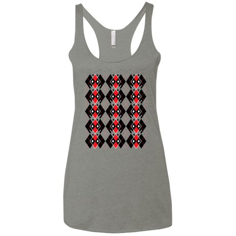T-Shirts Venetian Grey / X-Small Deadpool Argyle Women's Triblend Racerback Tank
