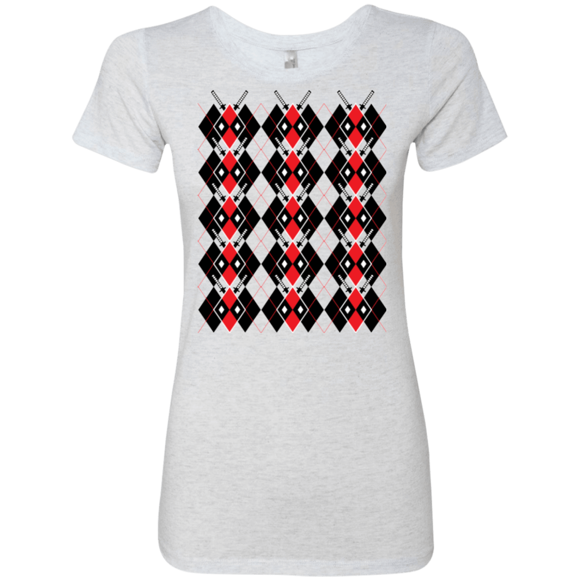 T-Shirts Heather White / Small Deadpool Argyle Women's Triblend T-Shirt