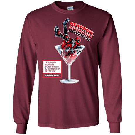 T-Shirts Maroon / S Deadpool Daiquiri Men's Long Sleeve T-Shirt