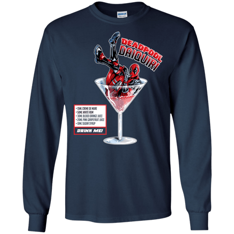 T-Shirts Navy / S Deadpool Daiquiri Men's Long Sleeve T-Shirt