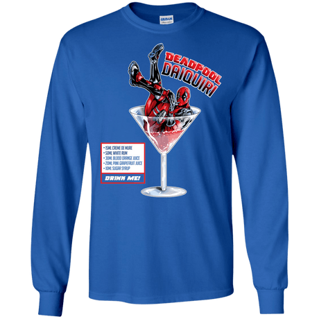 T-Shirts Royal / S Deadpool Daiquiri Men's Long Sleeve T-Shirt