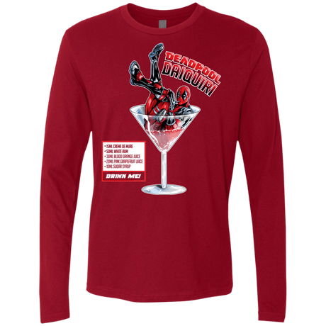 T-Shirts Cardinal / S Deadpool Daiquiri Men's Premium Long Sleeve