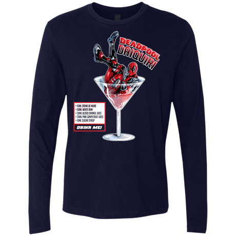 T-Shirts Midnight Navy / S Deadpool Daiquiri Men's Premium Long Sleeve