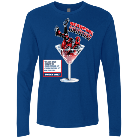 T-Shirts Royal / S Deadpool Daiquiri Men's Premium Long Sleeve