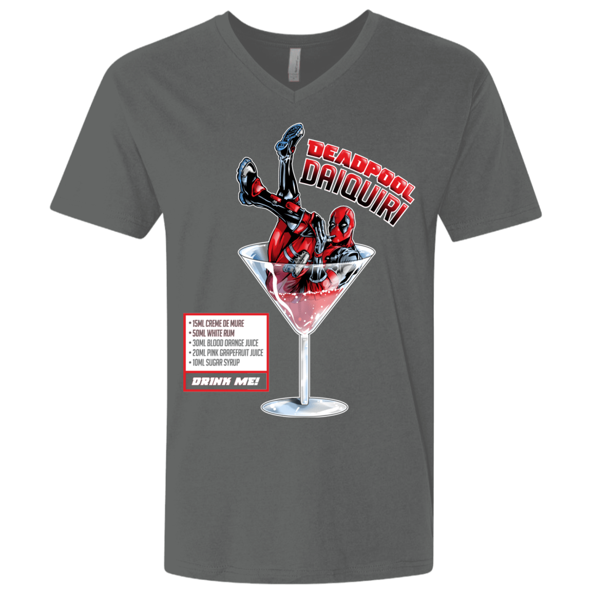 T-Shirts Heavy Metal / X-Small Deadpool Daiquiri Men's Premium V-Neck