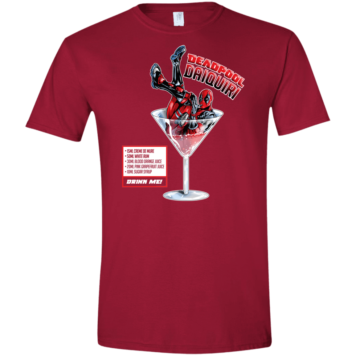 T-Shirts Cardinal Red / S Deadpool Daiquiri Men's Semi-Fitted Softstyle
