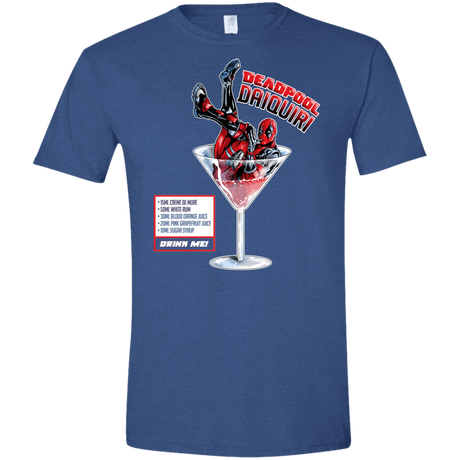 T-Shirts Heather Royal / X-Small Deadpool Daiquiri Men's Semi-Fitted Softstyle