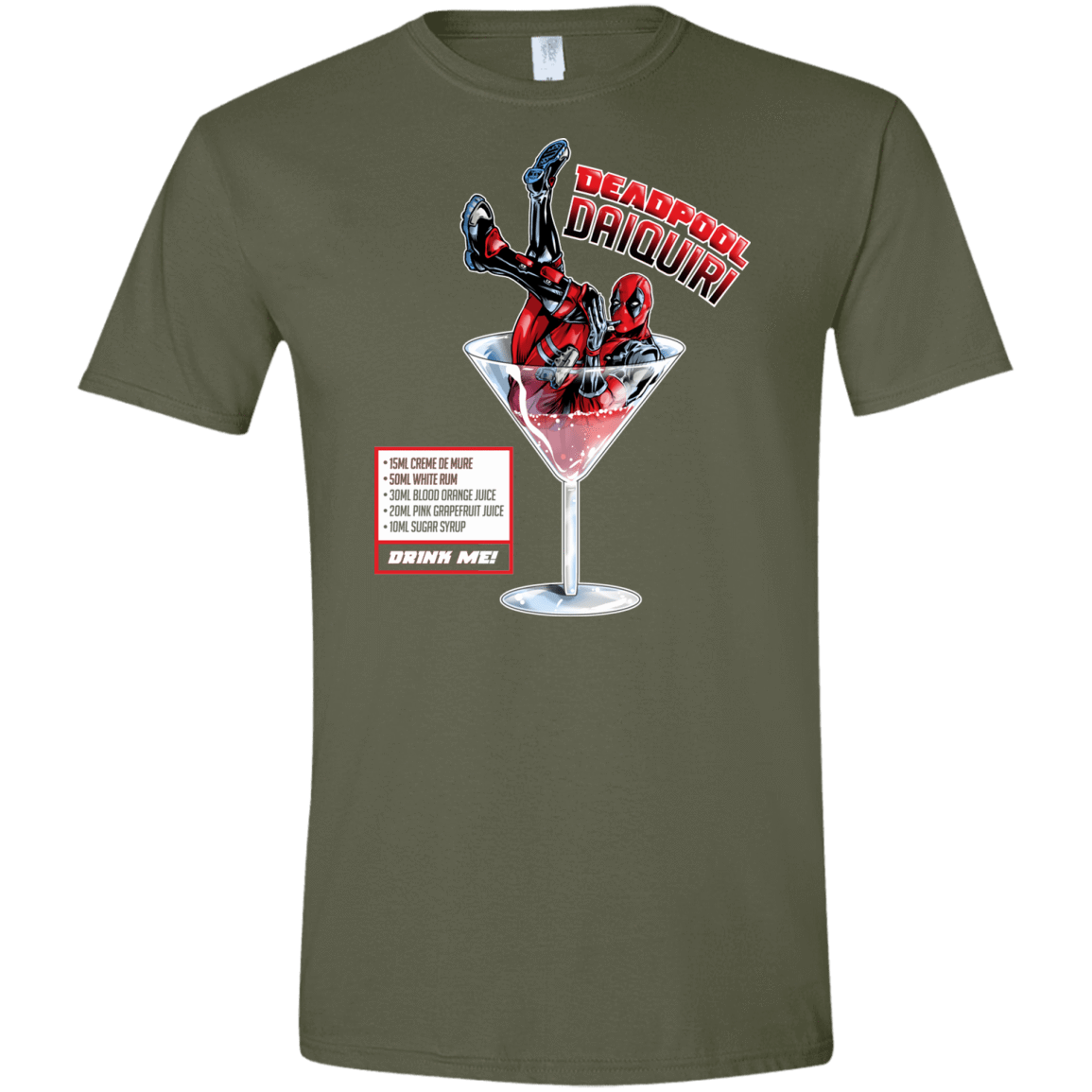 T-Shirts Military Green / S Deadpool Daiquiri Men's Semi-Fitted Softstyle
