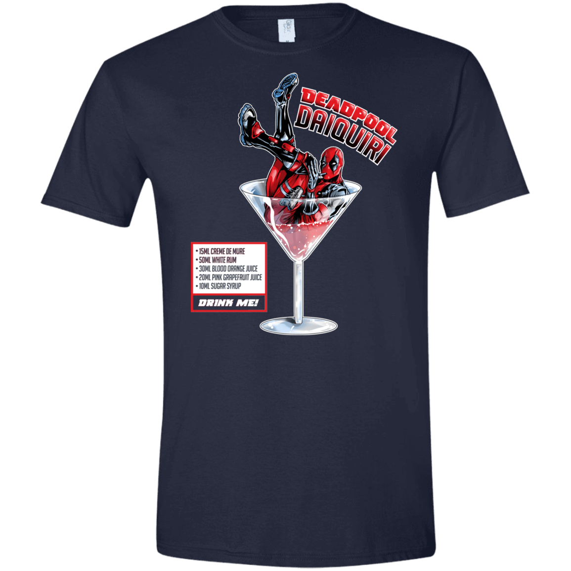 T-Shirts Navy / X-Small Deadpool Daiquiri Men's Semi-Fitted Softstyle