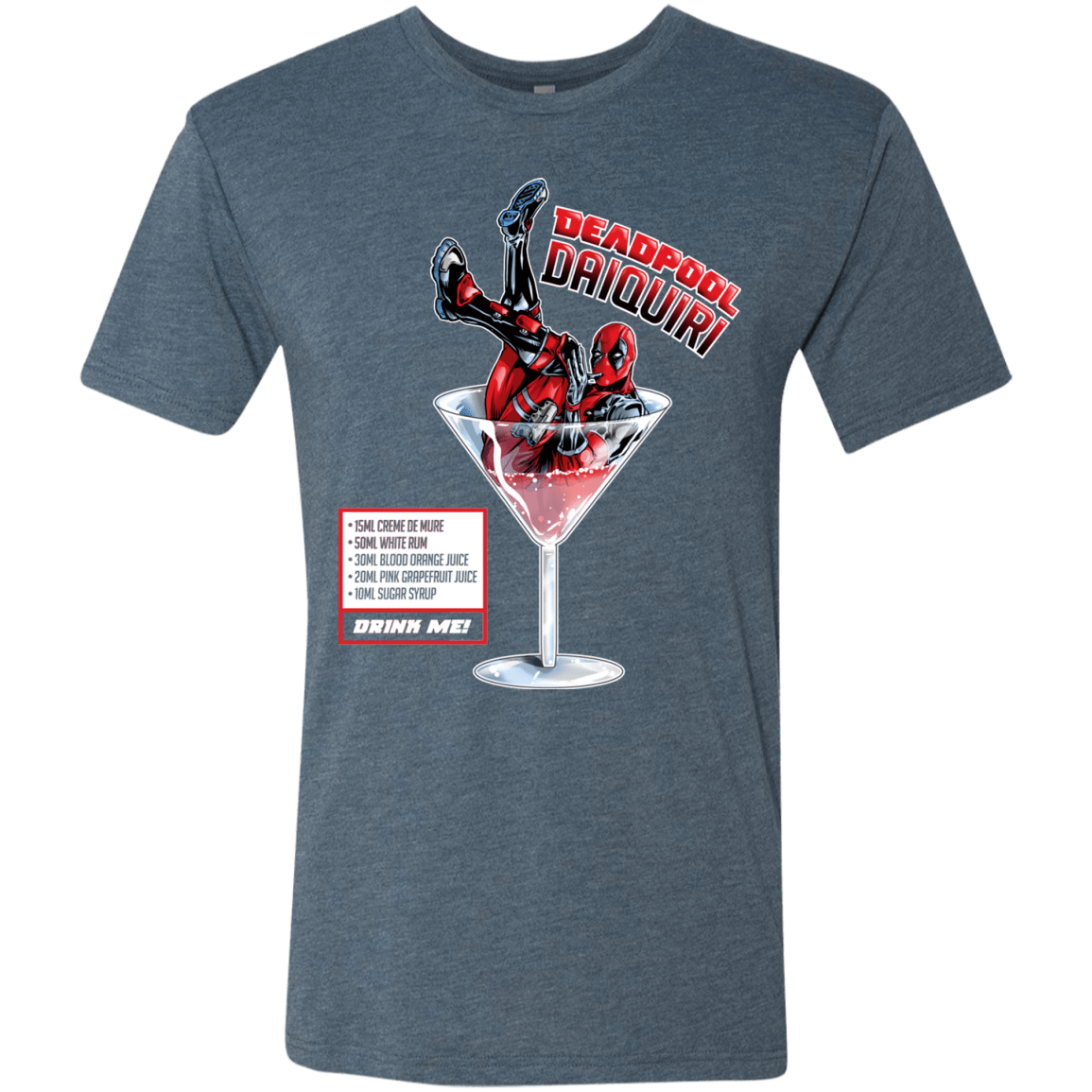 T-Shirts Indigo / S Deadpool Daiquiri Men's Triblend T-Shirt