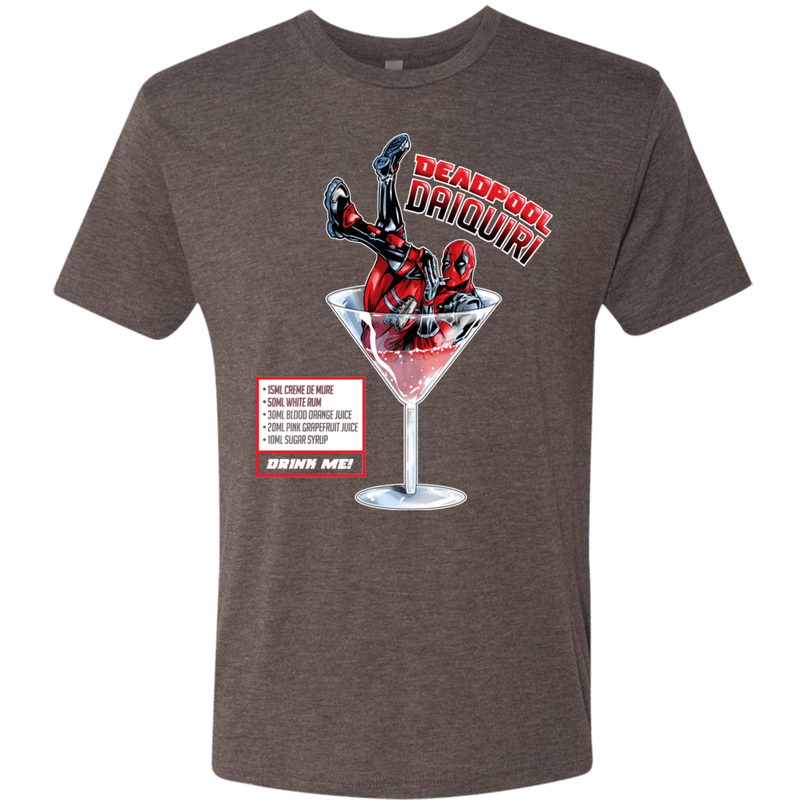 T-Shirts Macchiato / S Deadpool Daiquiri Men's Triblend T-Shirt