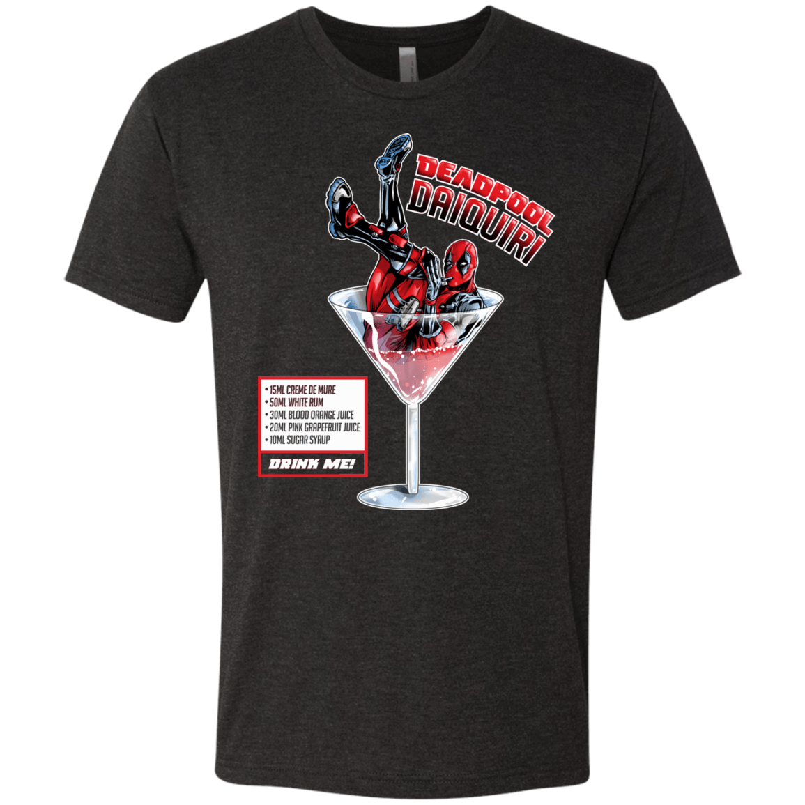 T-Shirts Vintage Black / S Deadpool Daiquiri Men's Triblend T-Shirt