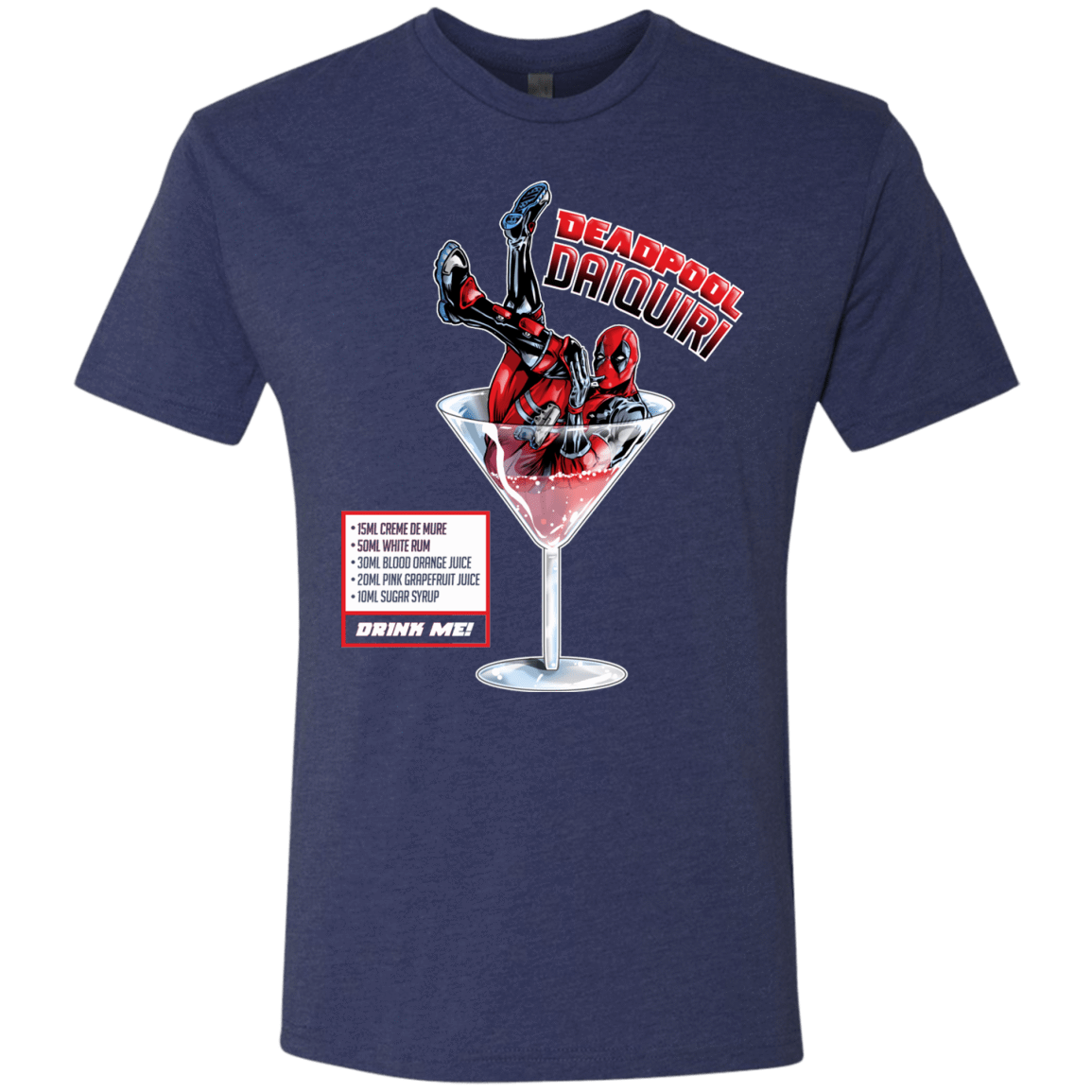 T-Shirts Vintage Navy / S Deadpool Daiquiri Men's Triblend T-Shirt