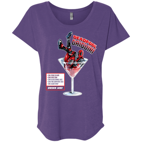 T-Shirts Purple Rush / X-Small Deadpool Daiquiri Triblend Dolman Sleeve