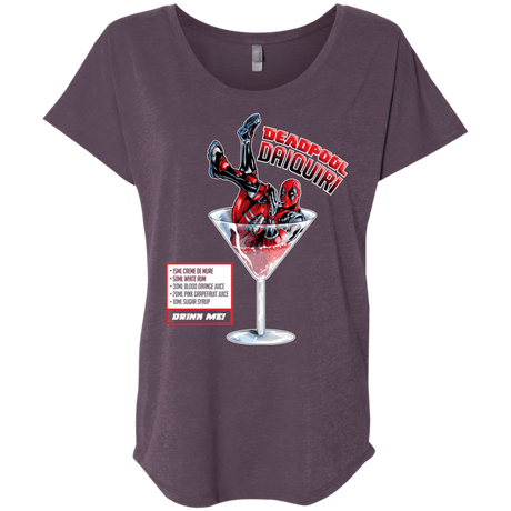 T-Shirts Vintage Purple / X-Small Deadpool Daiquiri Triblend Dolman Sleeve