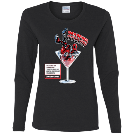 T-Shirts Black / S Deadpool Daiquiri Women's Long Sleeve T-Shirt
