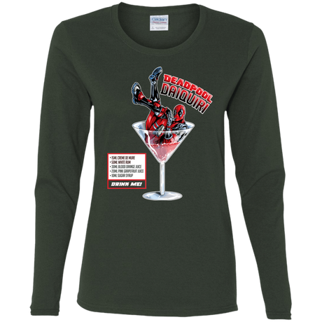 T-Shirts Forest / S Deadpool Daiquiri Women's Long Sleeve T-Shirt
