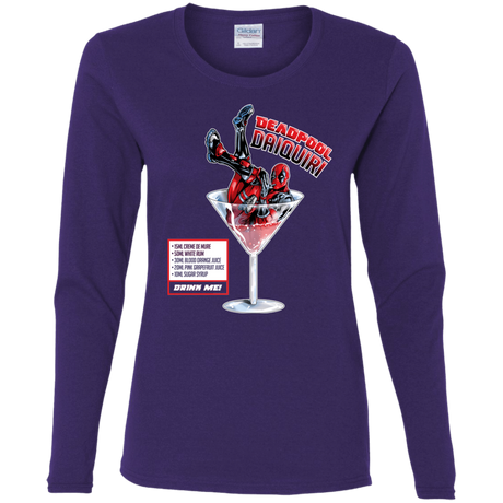 T-Shirts Purple / S Deadpool Daiquiri Women's Long Sleeve T-Shirt