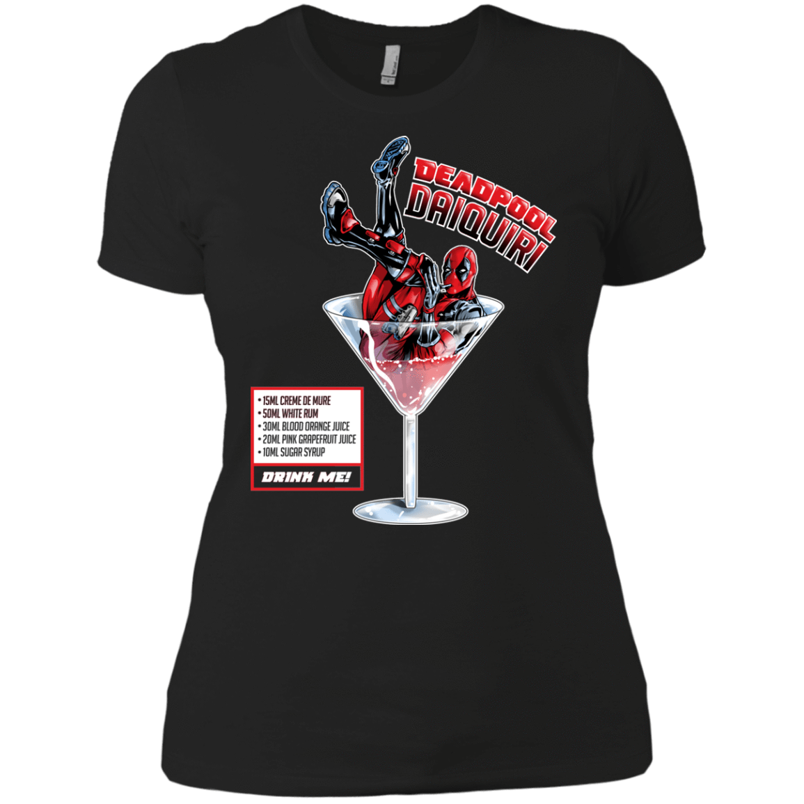T-Shirts Black / X-Small Deadpool Daiquiri Women's Premium T-Shirt