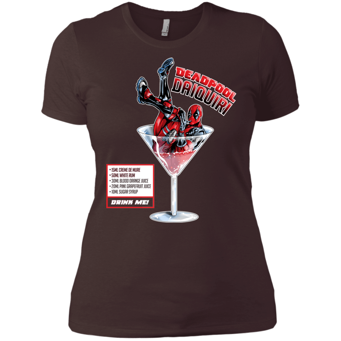 T-Shirts Dark Chocolate / X-Small Deadpool Daiquiri Women's Premium T-Shirt
