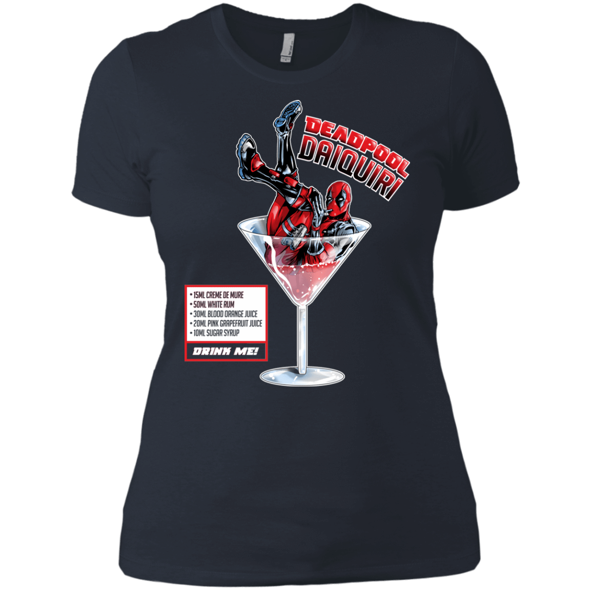T-Shirts Indigo / X-Small Deadpool Daiquiri Women's Premium T-Shirt