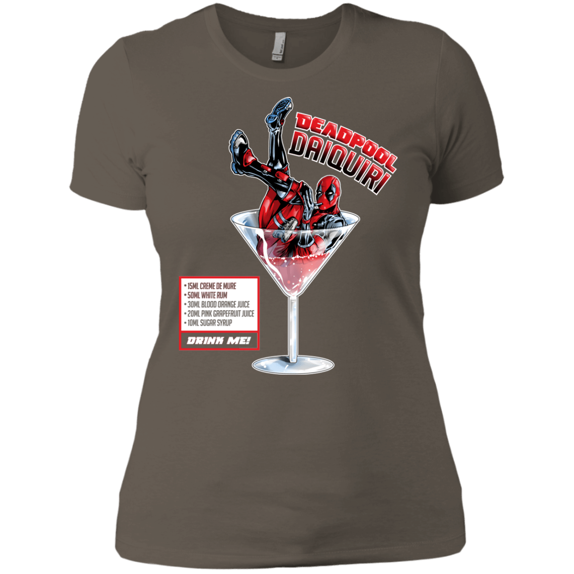 T-Shirts Warm Grey / X-Small Deadpool Daiquiri Women's Premium T-Shirt