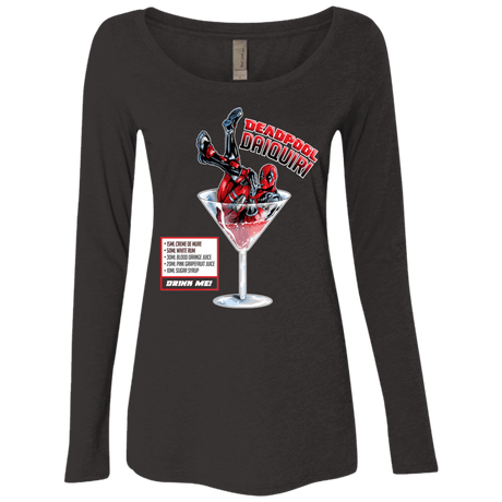 T-Shirts Vintage Black / S Deadpool Daiquiri Women's Triblend Long Sleeve Shirt