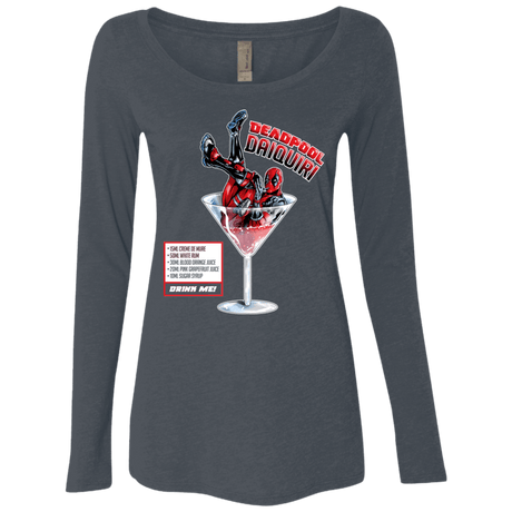 T-Shirts Vintage Navy / S Deadpool Daiquiri Women's Triblend Long Sleeve Shirt
