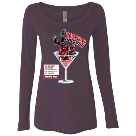 T-Shirts Vintage Purple / S Deadpool Daiquiri Women's Triblend Long Sleeve Shirt