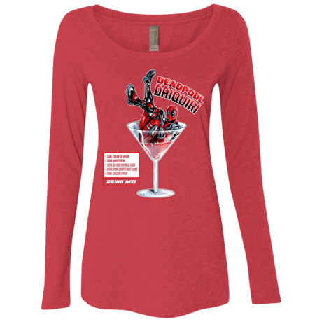 T-Shirts Vintage Red / S Deadpool Daiquiri Women's Triblend Long Sleeve Shirt