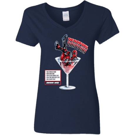 T-Shirts Navy / S Deadpool Daiquiri Women's V-Neck T-Shirt