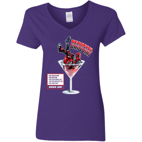 T-Shirts Purple / S Deadpool Daiquiri Women's V-Neck T-Shirt