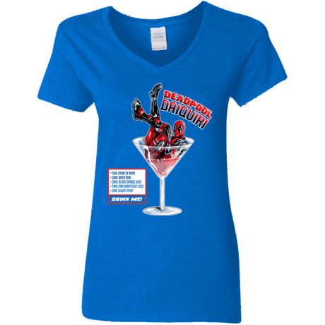 T-Shirts Royal / S Deadpool Daiquiri Women's V-Neck T-Shirt