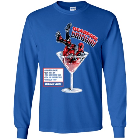 T-Shirts Royal / YS Deadpool Daiquiri Youth Long Sleeve T-Shirt