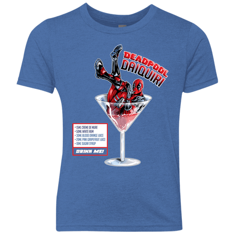 T-Shirts Vintage Royal / YXS Deadpool Daiquiri Youth Triblend T-Shirt