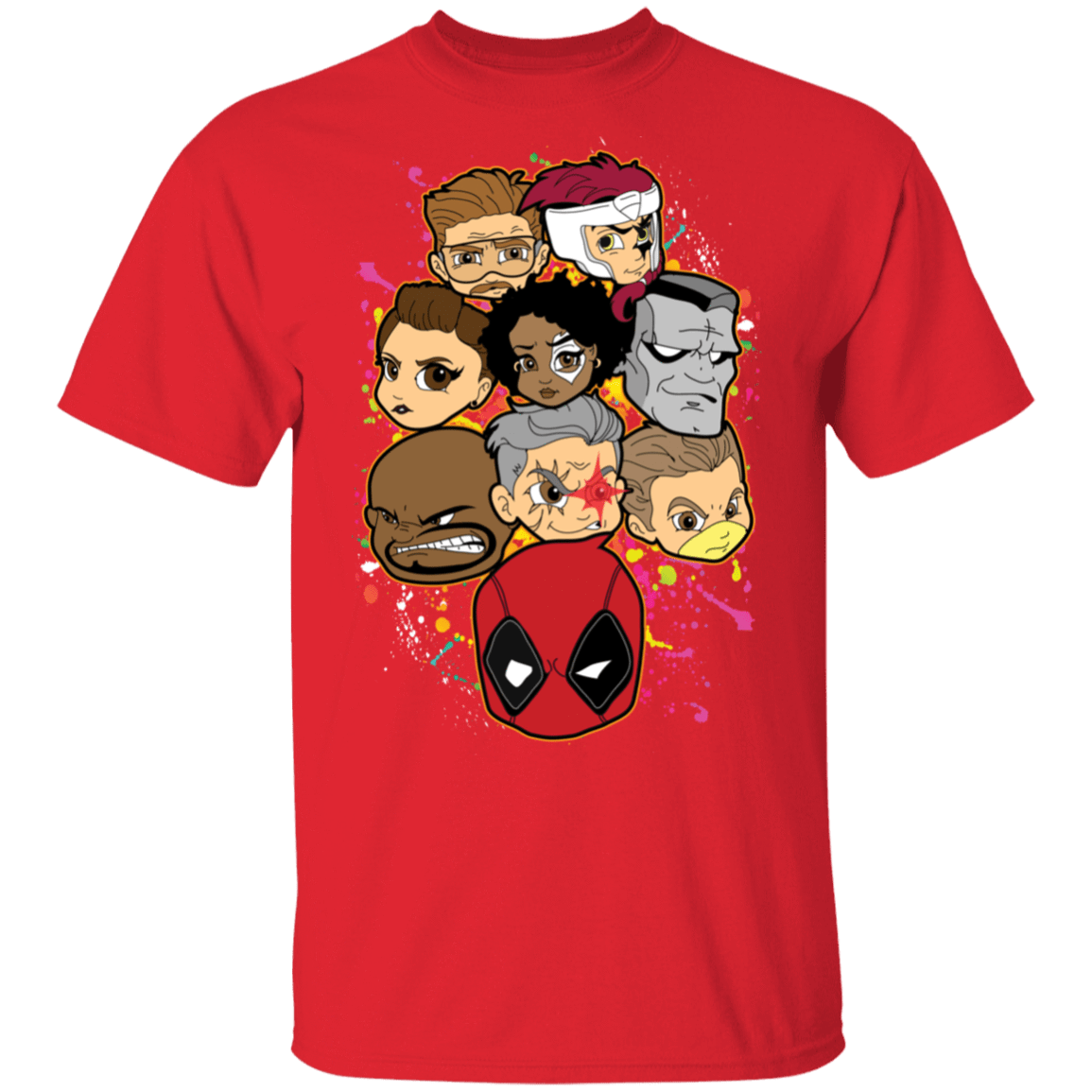 T-Shirts Red / S Deadpool Heads T-Shirt