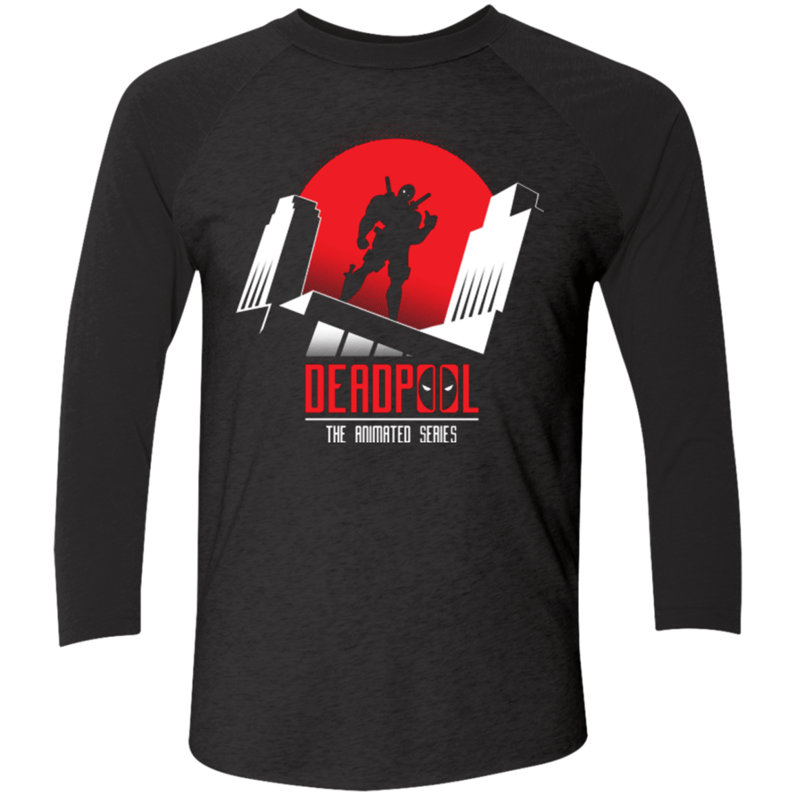 T-Shirts Vintage Black/Vintage Black / X-Small Deadpool Men's Triblend 3/4 Sleeve