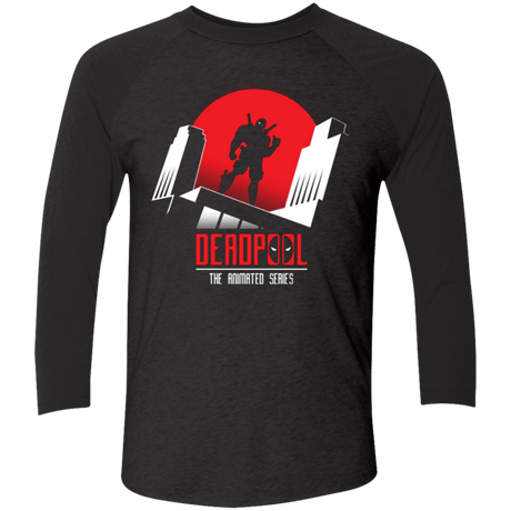 T-Shirts Vintage Black/Vintage Black / X-Small Deadpool Men's Triblend 3/4 Sleeve