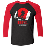 T-Shirts Vintage Black/Vintage Red / X-Small Deadpool Men's Triblend 3/4 Sleeve