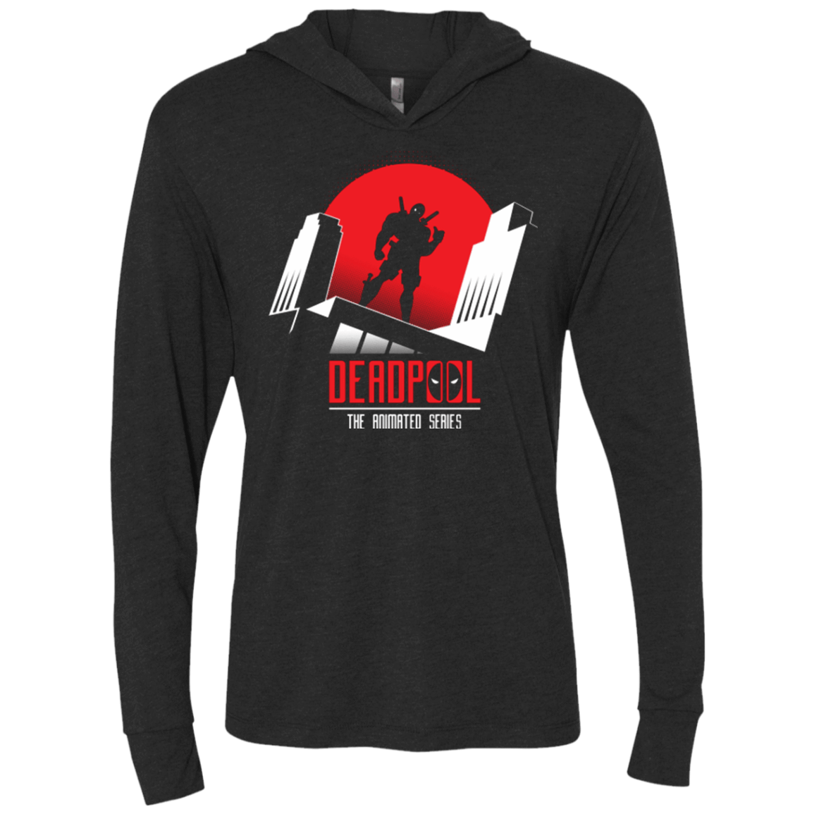 T-Shirts Vintage Black / X-Small Deadpool Triblend Long Sleeve Hoodie Tee