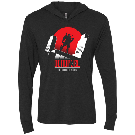 T-Shirts Vintage Black / X-Small Deadpool Triblend Long Sleeve Hoodie Tee
