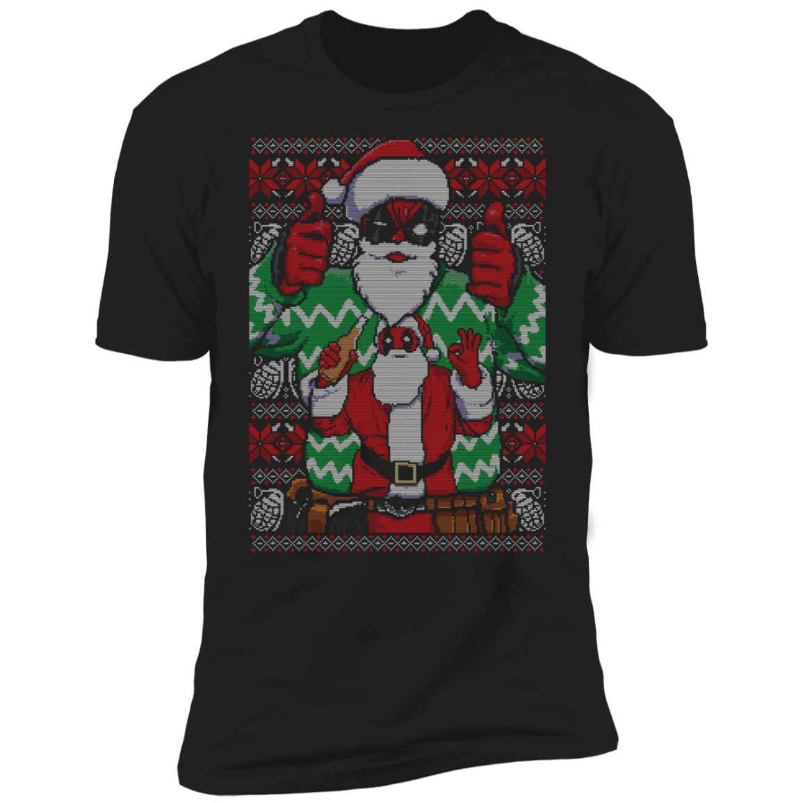T-Shirts Black / X-Small Deadpool Ugly Sweater Men's Premium T-Shirt