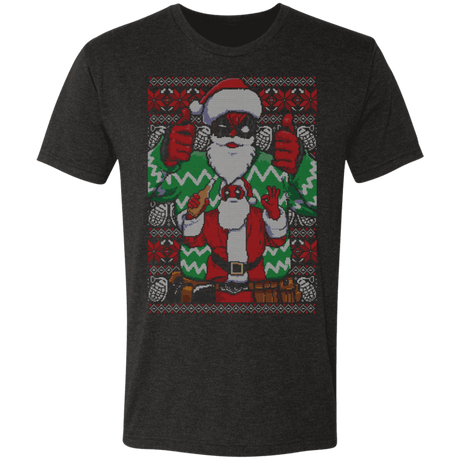 T-Shirts Vintage Black / S Deadpool Ugly Sweater Men's Triblend T-Shirt