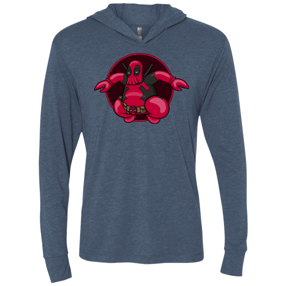 T-Shirts Indigo / X-Small Deadwhoop Triblend Long Sleeve Hoodie Tee