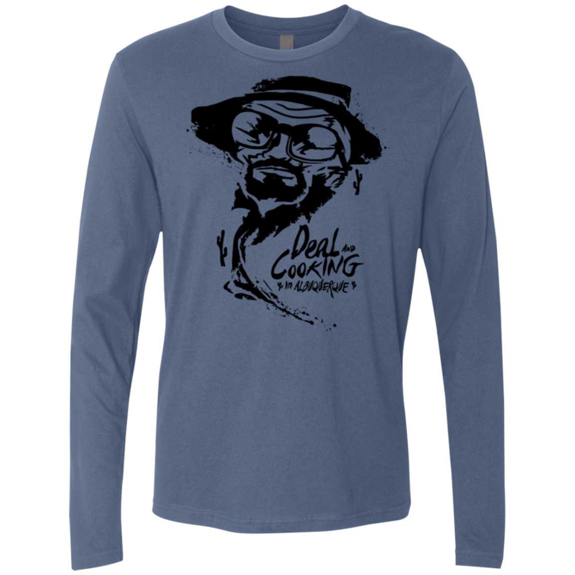 T-Shirts Indigo / Small Deal Cooking Men's Premium Long Sleeve
