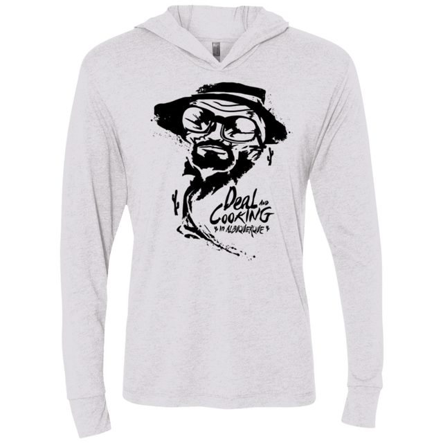 T-Shirts Heather White / X-Small Deal Cooking Triblend Long Sleeve Hoodie Tee