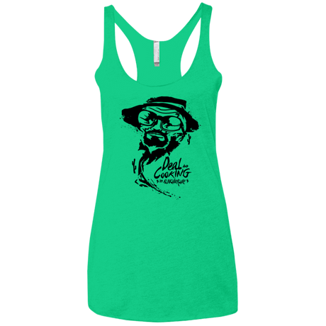 T-Shirts Envy / X-Small Deal Cooking Women's Triblend Racerback Tank