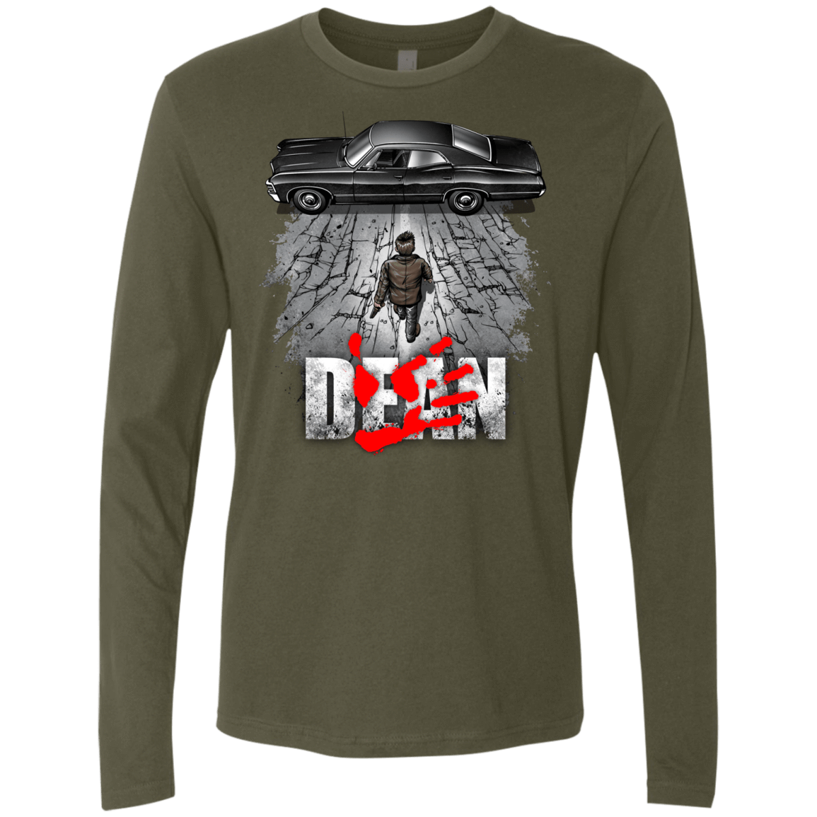 T-Shirts Military Green / Small Dean Men's Premium Long Sleeve